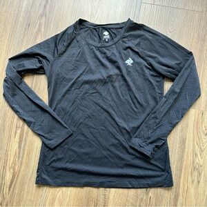 Rabbit Running Shirt Womens Medium Black Ice Perf Tee LS Mesh Venting Quick Dry